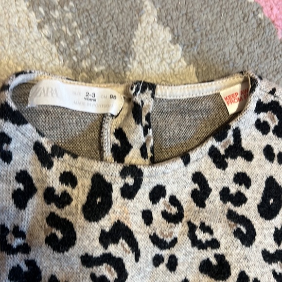 Zara leopard print sweater dress - Picture 3 of 4